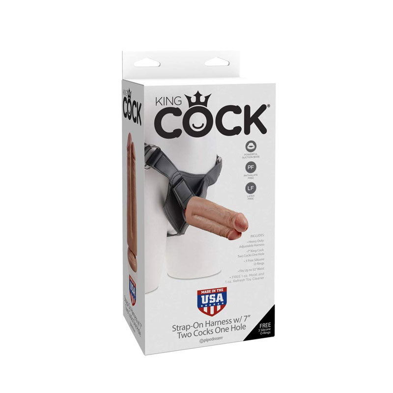 Arnes con Dildo doble King Cock - dildo doble - doble penetracion - Jugues seuales - juguetes eroticos - dildos realistas - sexy shop - sexie shop - envios discretos