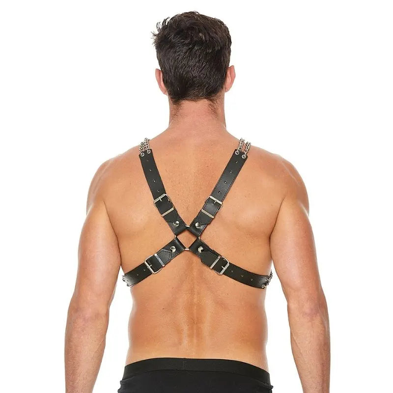 Arnes de cadenas O-Ring - Burgundy de Ouch! - Chain And Chain Harness - Bondage - Sexshop Dominame.cl