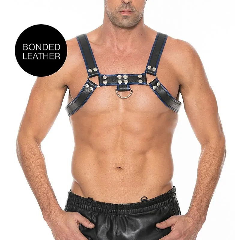 Arnes de pecho bulldog - azul- de Ouch! - kynk - Bondage - Sexshop Dominame.cl
