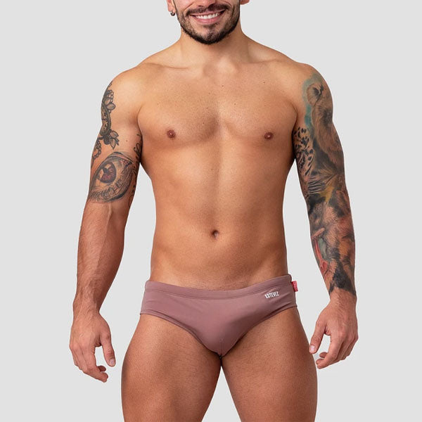 BAÑADOR ESTEVEZ CANELA - traje de baño - sunga de baño - calzoncillo para bañador