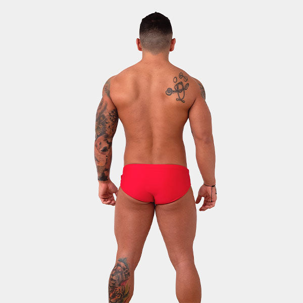 BAÑADOR ESTEVEZ ROJO VIVO - traje de baño - sunga de baño - calzoncillo para bañador