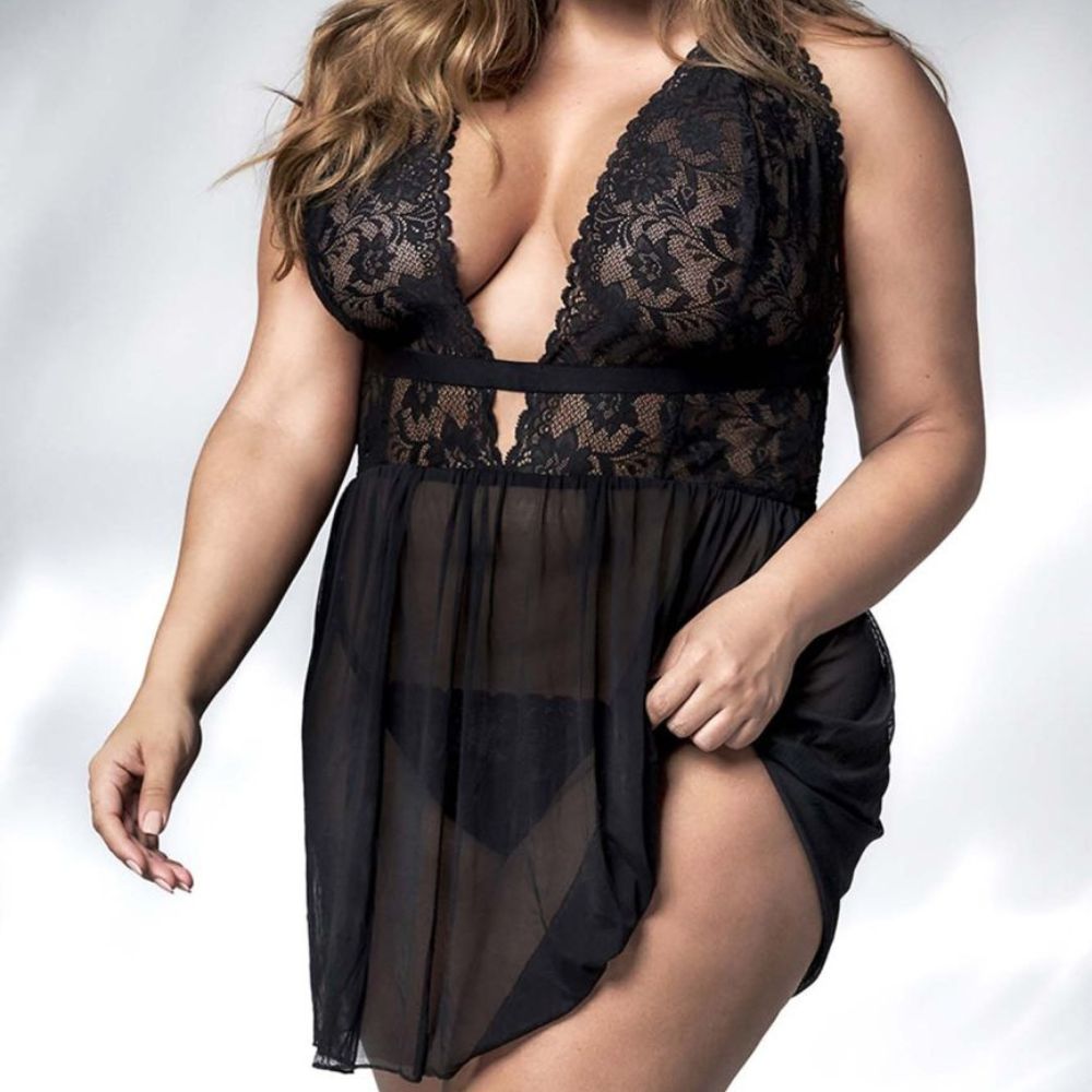 Babydoll Ximena Floral 2 Piezas de Mapale - Leneria femenina - ropa interior mujer sexy - sex shop