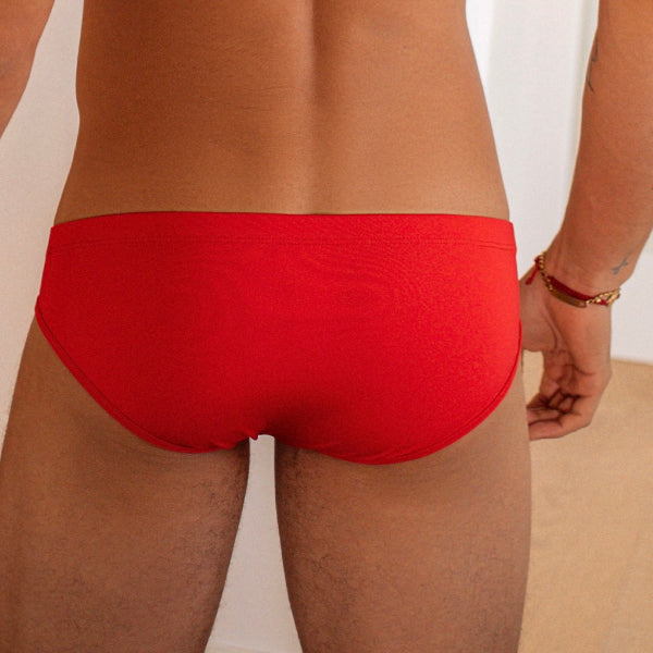 Bikini Basic Rojo - Banador hombre - ropa interior masculina - brief - calzoncillo - sunga de bano