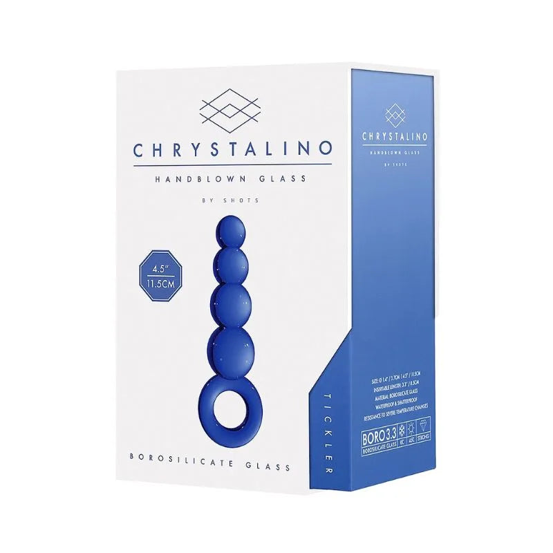 Bolas anales Chrystalino azul de Ouch! - Estimulador prostata - punto p - Sexshop Dominame.cl