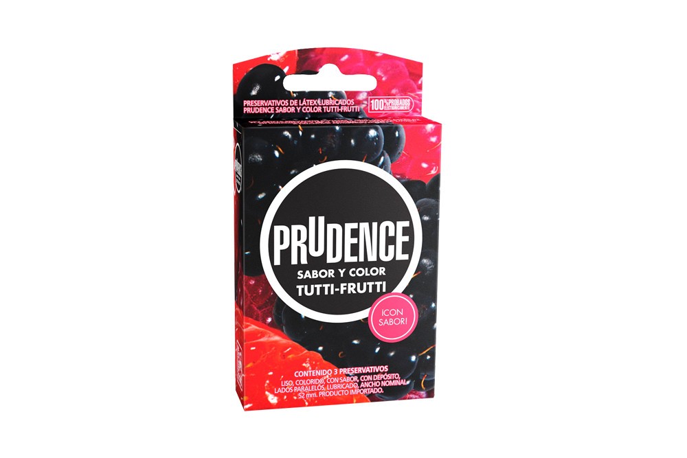 Condones Tutti Frutti - 3u. - preservativos - condones con sabor - sexo seguro - Anticonceptivos - Protección sexual - profilacticos - forros - sexshop Santiago - envios discretos a todo chile