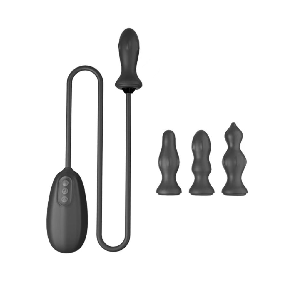 cuarteto de diversión - negro - inflable
- vibrante - plug - anal - recargable - usb - juguete - sexual - silicona - dominame.cl