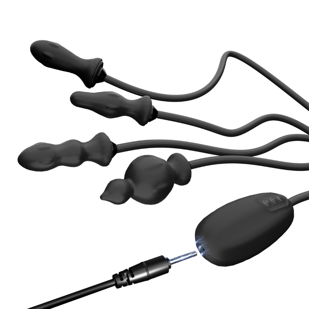 cuarteto de diversión - negro - inflable
- vibrante - plug - anal - recargable - usb - juguete - sexual - silicona - dominame.cl
