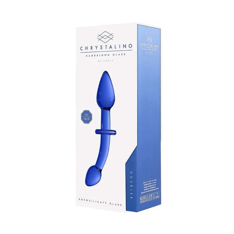 Dildo-plug Chrystalino Azul de Ouch! - Estimulador prostata - punto p - Sexshop Dominame.cl
