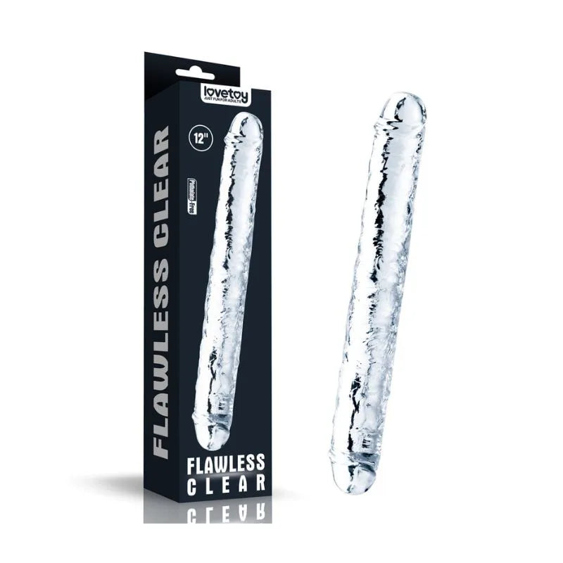 Dildo Doble - Transparente - Lovetoy - consolador realista - doble - LV310018 -Sexshop - dominame