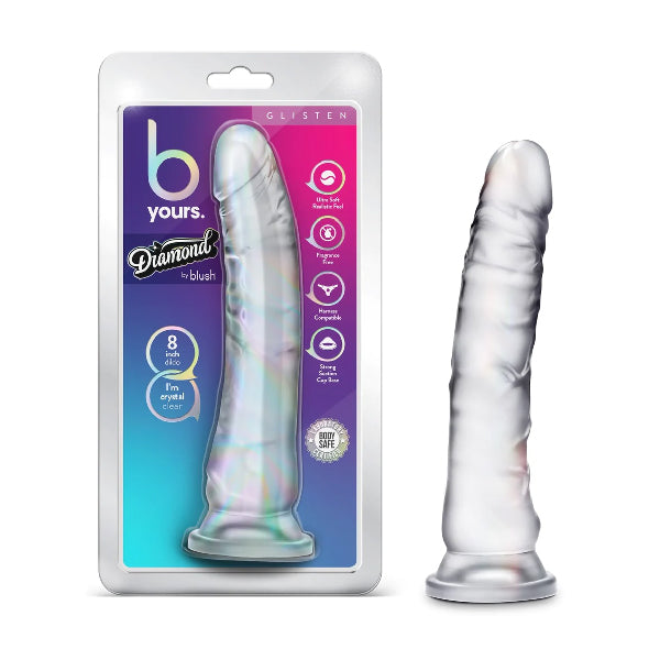 Dildo B Yours Diamond Glisten - dildo transparente - juguetes sexuales - tiendas eroticas - dominame.cl