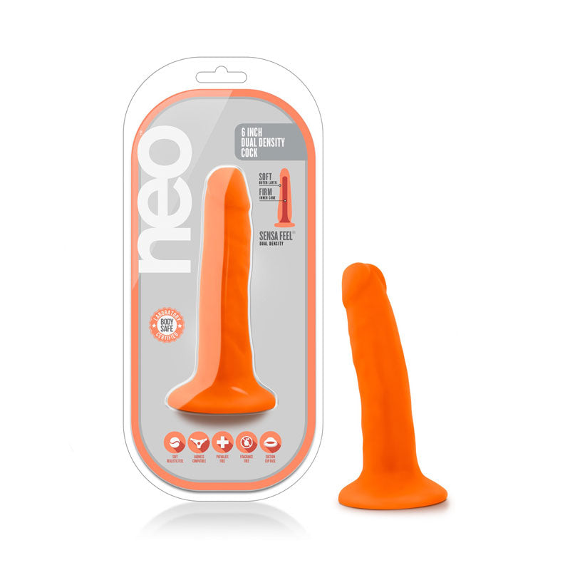 Dildo Neon Orange - dildo realista - dildo con ventosa - juguetes para adultos - juguetes eroticos - envios discretos