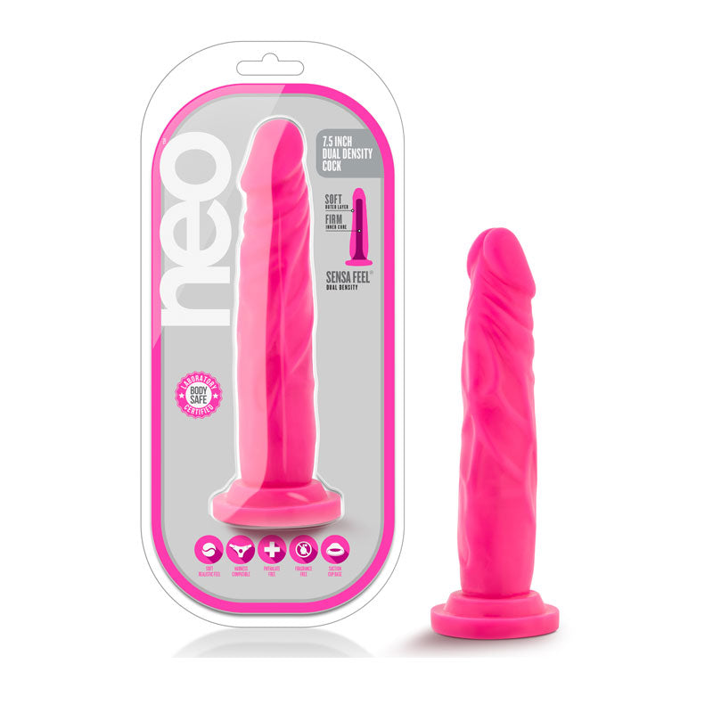 Dildo Neon Pink 19 Cm. - dildo realista - consoladores - juguetes sexuales - tiendas eroticas - -sexy shop - paquetes discretos