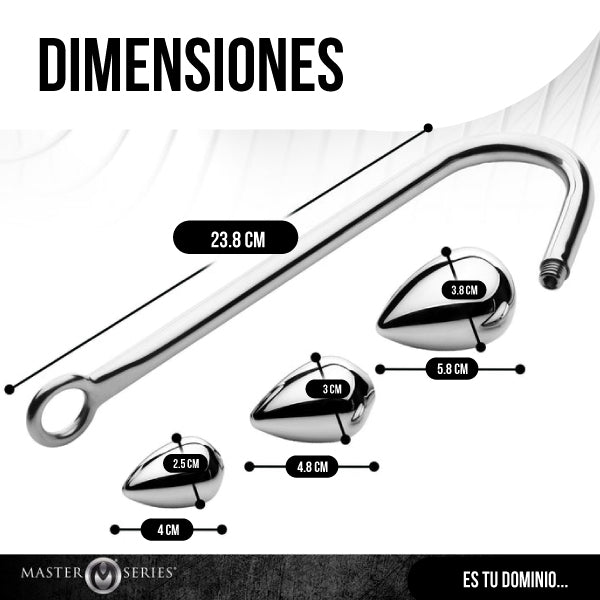 Entrenador Gancho Anal - xr brands - dilatador anal - Butt plug - Set de dilatadores anales progresivos