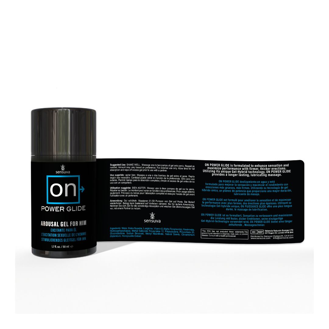 Estimulante Para Pene - ON Power Glide - 50ml. - Sensuva - Sex shop dominame.cl