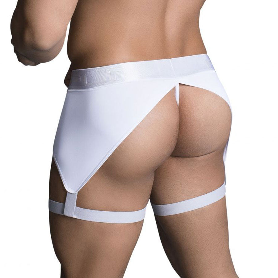 G-string/Brief white - portaligas hombre - lenceria sexy hombre - ropa interior masculina - caloncillo