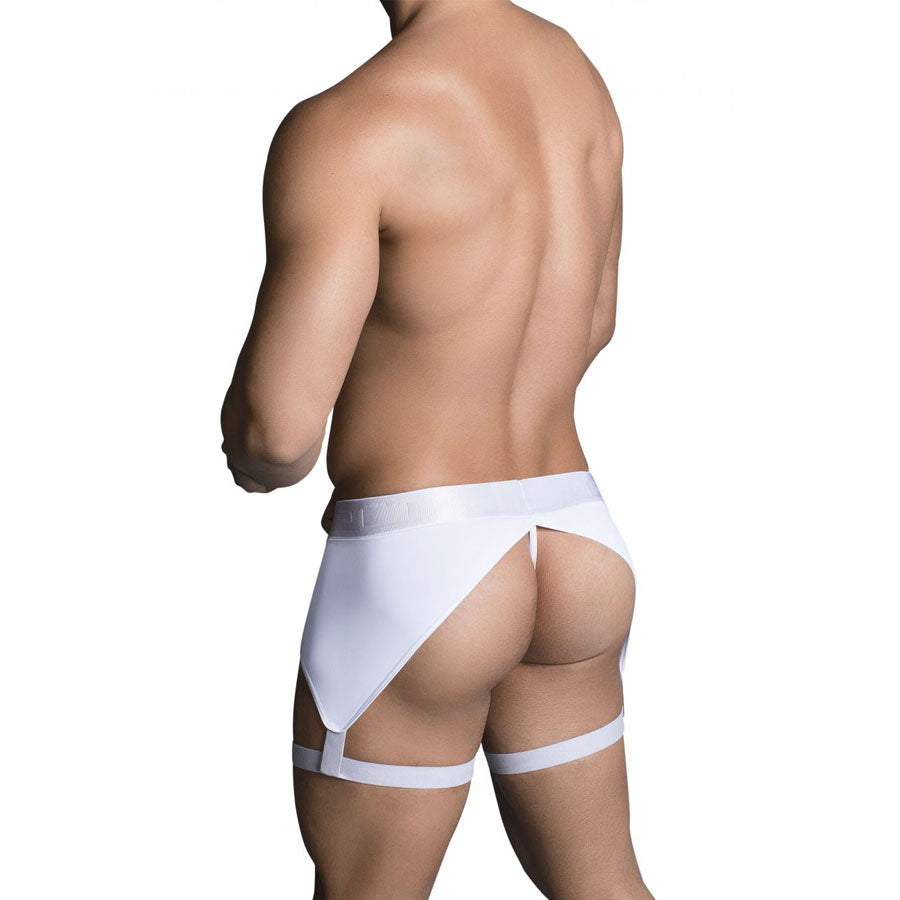 G-string/Brief white - portaligas hombre - lenceria sexy hombre - ropa interior masculina - caloncillo