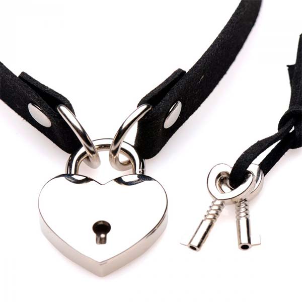 Gargantilla Lock-It Heart - Collar Bondage - Collar Kink - Envios discretos