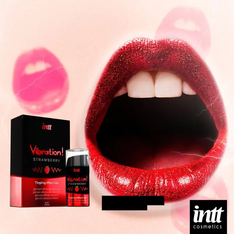 Gel - Vibrador - frutilla - inttcosmetics - intt - cosmetica - sexshop - dominame