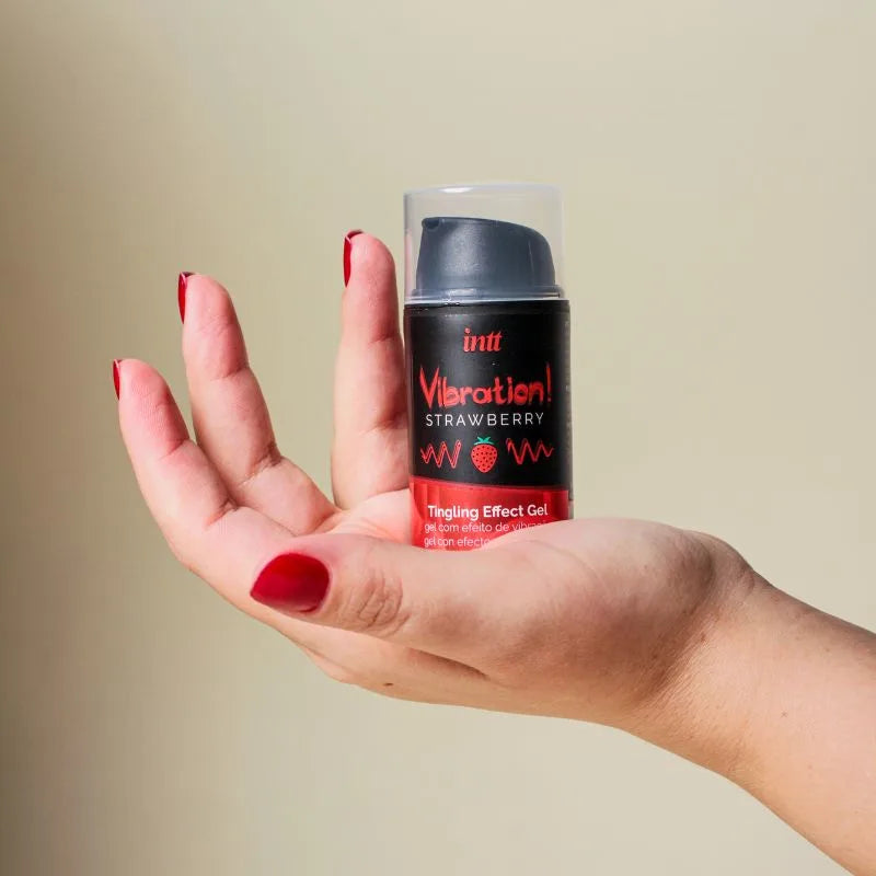 Gel - Vibrador - frutilla - inttcosmetics - intt - cosmetica - sexshop - dominame