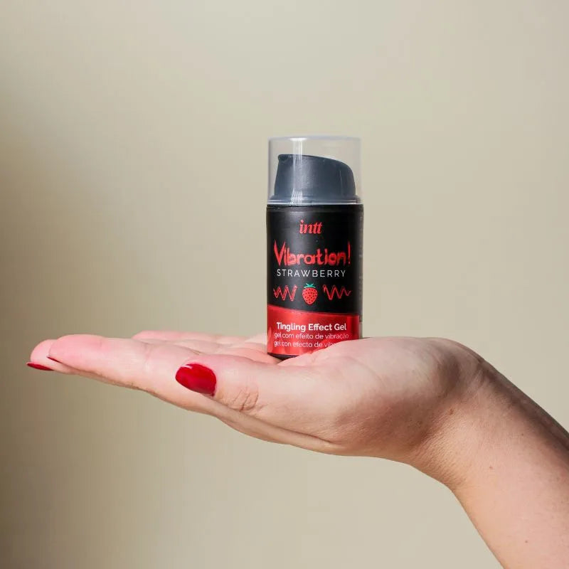 Gel - Vibrador - frutilla - inttcosmetics - intt - cosmetica - sexshop - dominame