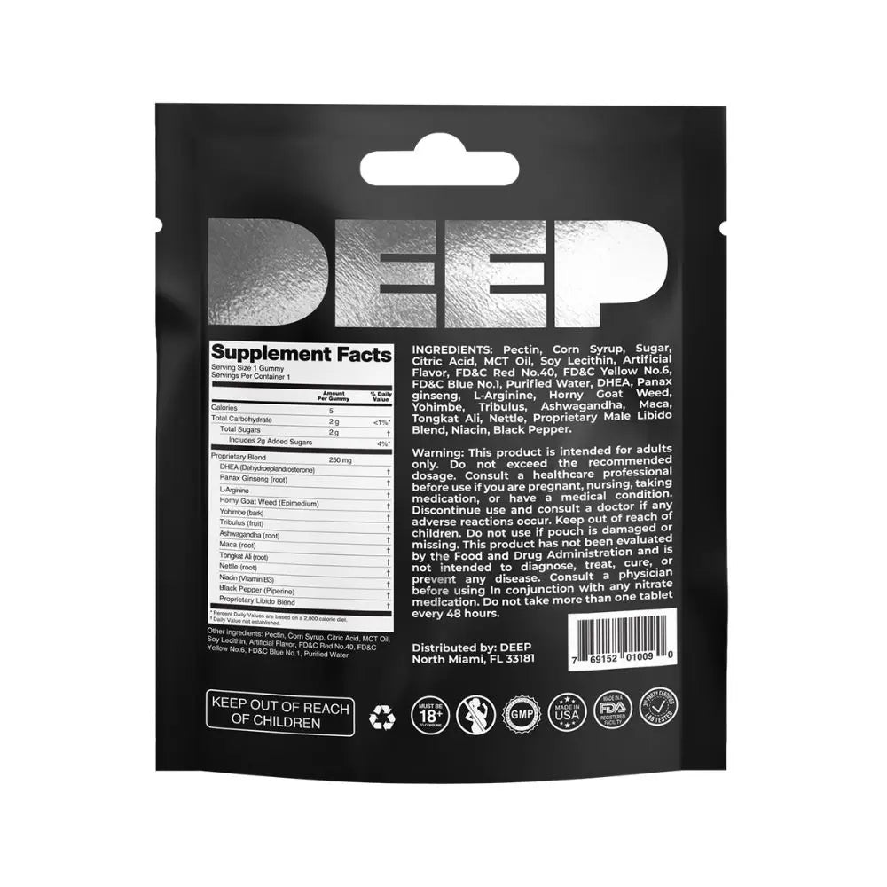Gomita deep - para ellos - deseo sexual - afrodisiaco natural - sube el deseo - mas ganas - libido baja - sube la libido - potencia el deseo - gomita dulce - comestible - suplemento sexual - potenciador - sexshop - sexual - sexyshop - tienda sexual - dominame