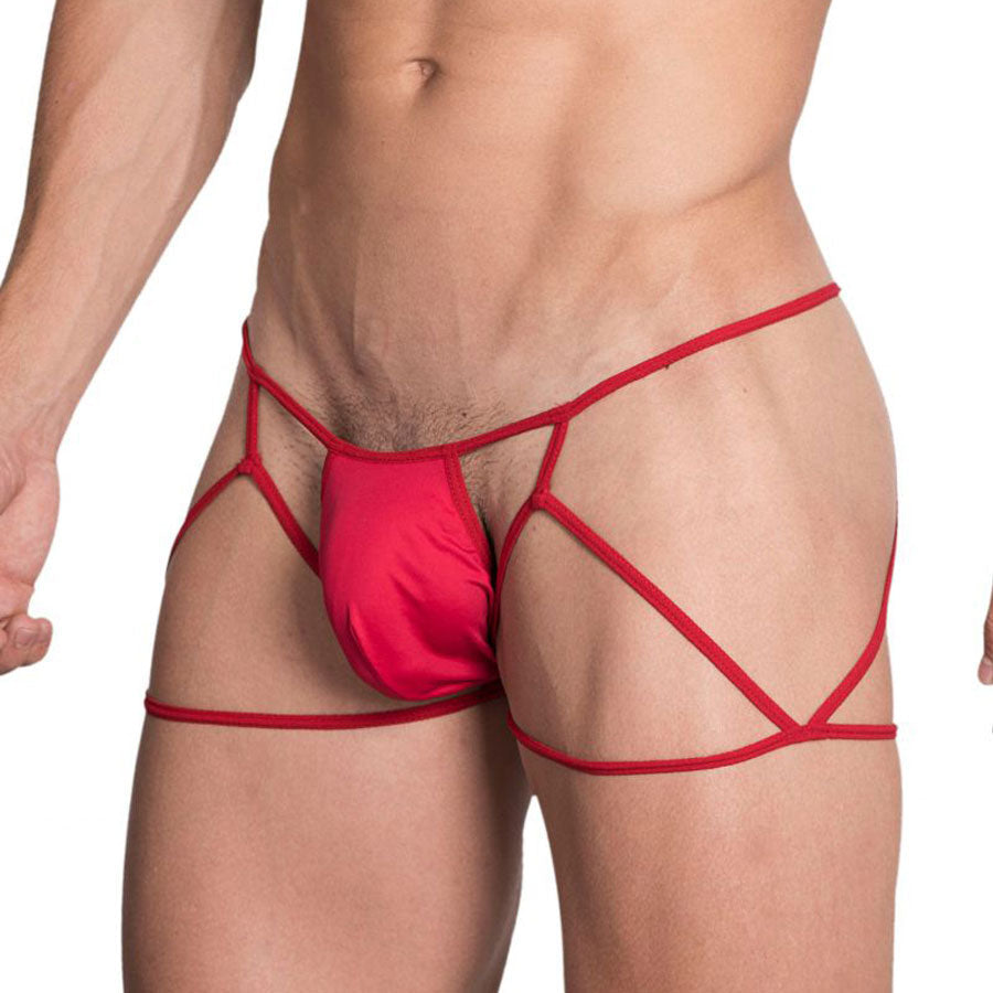 Jockstrap thong red - tanga de hombre - sopa sexy hombre - lenceria masculina - lenceria de hilos de hombre - sexshop chile - envios discretos