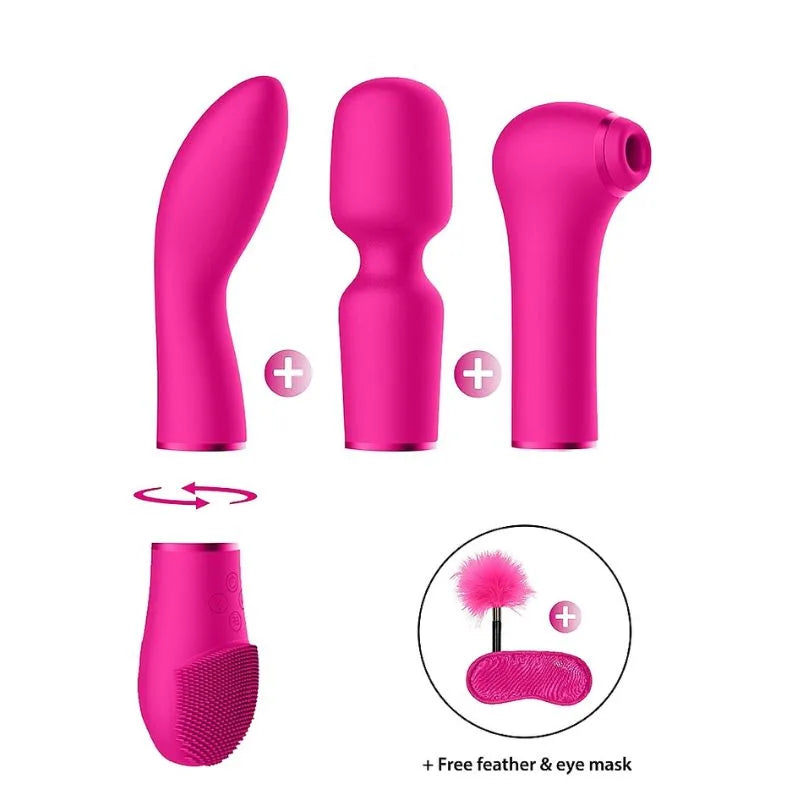 Kit vibrante 5 placeres de Ouch - masajeador - succionador - punto g- Sexshop Dominame.cl