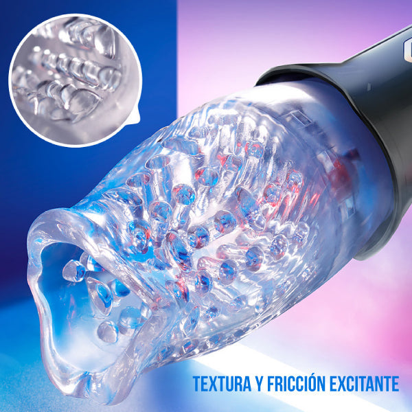 Masturbador automatico la rosa - sexshop - dominame - automatico - movimiento - placer - textura - transparente - desmontable - USB - TPE - recargable - vibrante - movimiento - rotacion