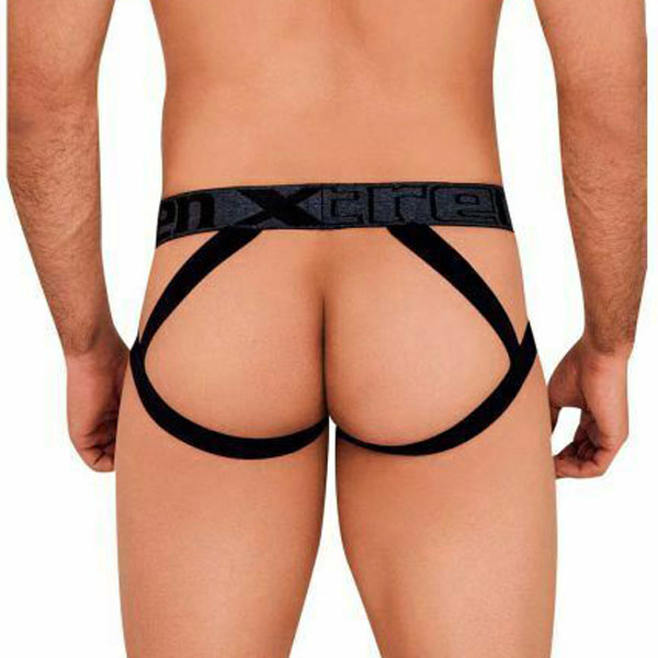Microfiber Mesh Jockstrap Black - suspensorio hombre - lenceria masculina - ropa interior hombre