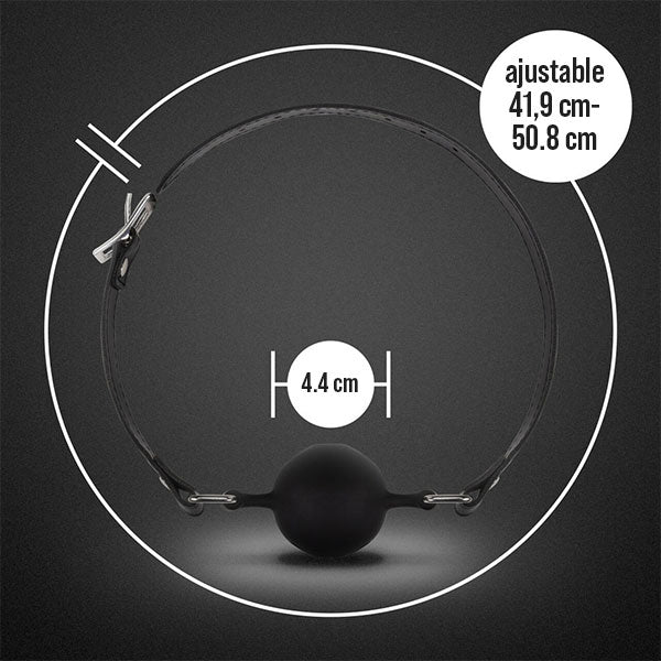 Mordaza Ball Gag Transpirable - Noir - BDSM - fetiche - sumusion - juguetes sexuales - bondage - envios discretos