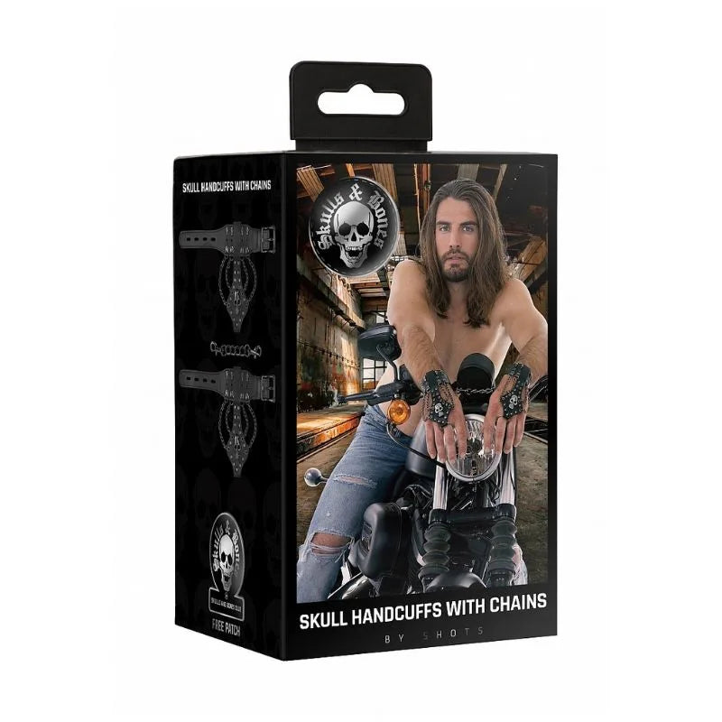 Muñequeras calaveras y puas de Ouch! - kynk - Bondage - Sexshop Dominame.cl