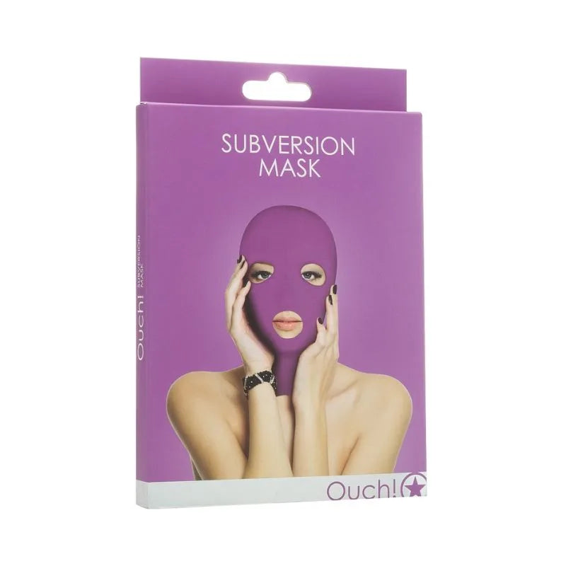 Pasamontañas morado de Ouch - bondage - fetiche - sexo oral - Sexshop Dominame.cl