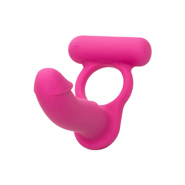 Penetración Doble Vibrante con Anillo - anillos para pene - doble penetracion - anillo con dildo - anillo vibrante - anillo con vibracion - juguetes sexuales - sex shop - envios discretos