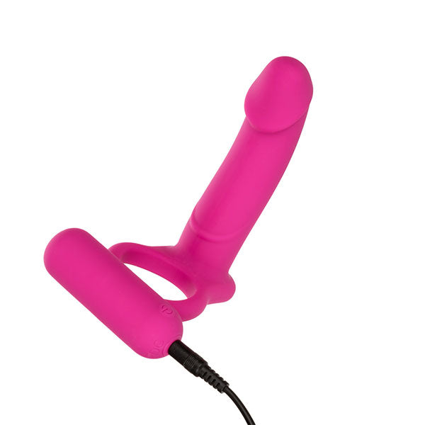 Penetración Doble Vibrante con Anillo - anillos para pene - doble penetracion - anillo con dildo - anillo vibrante - anillo con vibracion - juguetes sexuales - sex shop - envios discretos