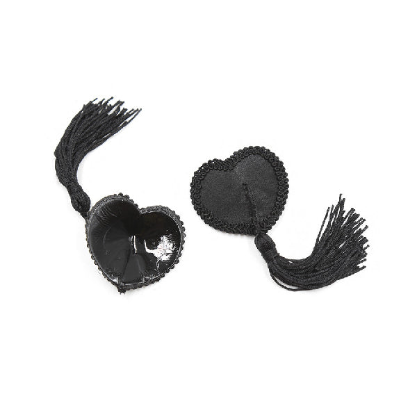 Pezoneras con borlas corazones - tapa peones - cubre pezones - cubierta de pezones - sexshop chile - fetiches - envios discretos a todo chile