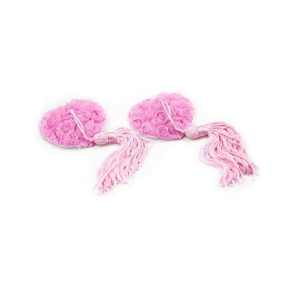 Pezoneras con borlas corazones - tapa peones - cubre pezones - cubierta de pezones - sexshop chile - fetiches - envios discretos a todo chile