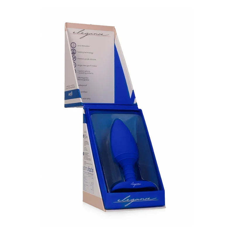 Plug Anal - Efecto Vibrante y Calor - Ouch - ELE015BLU - Sexshop Dominame