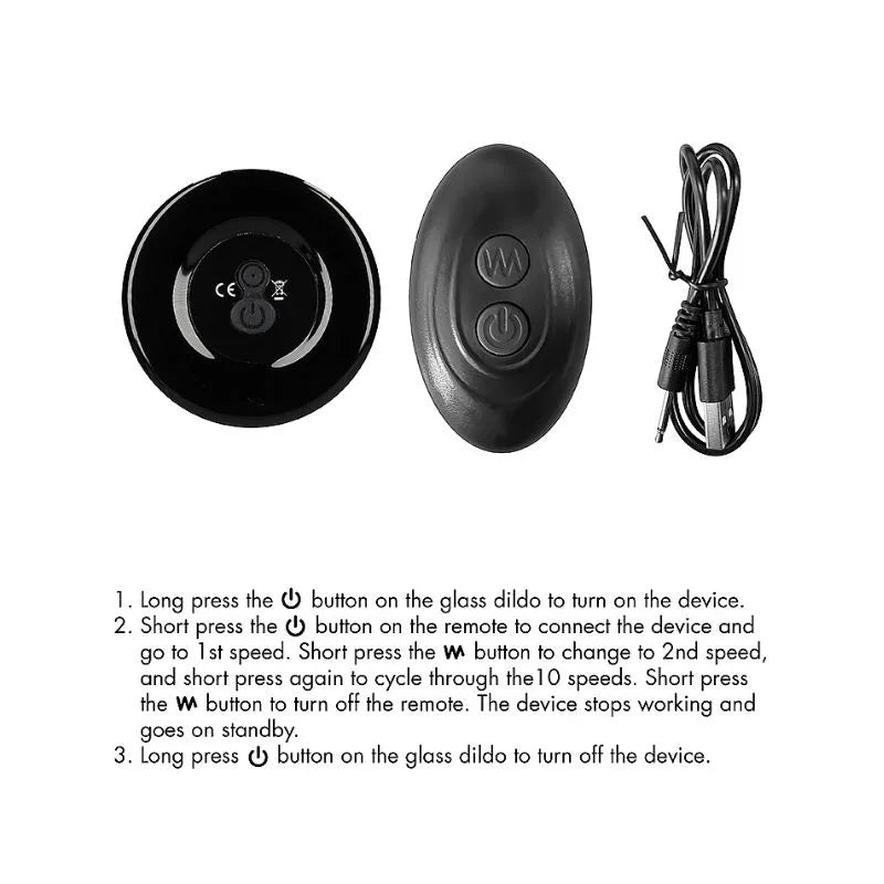 Plug Anal de Vidrio Vibrante Stretchy de Ouch - Dilatador anal vibrante de vidrio - Sexshop Dominame.cl
