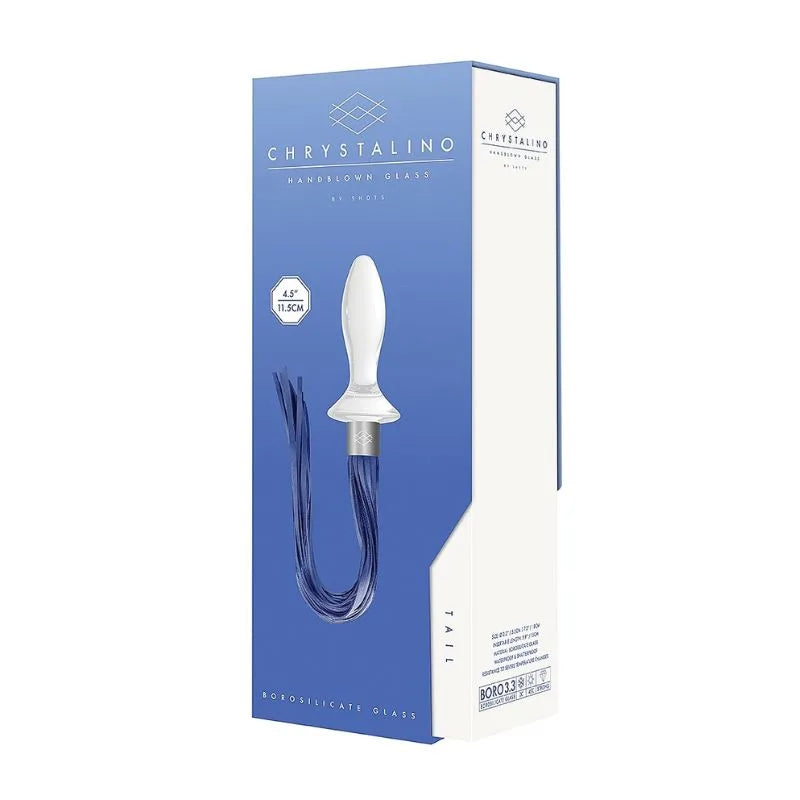 Plug Anal y Fusta Chrystalino de Ouch - Dilatador anal de vidrio - bondage - Sexshop Dominamecl