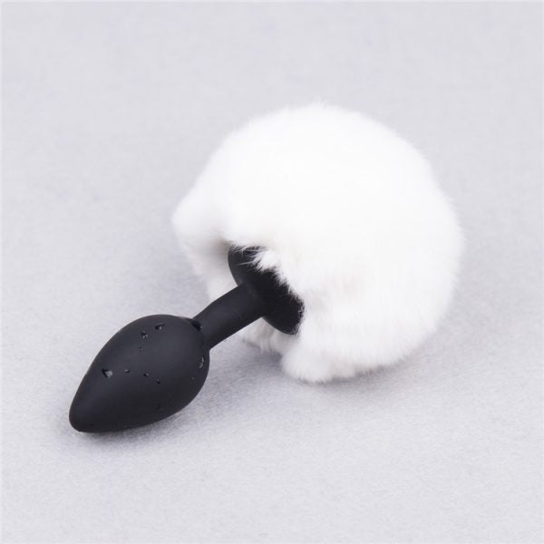 Plug cola de conejo fluff - dominame - cola anal - plug anal cola - plug cola - cola anal - Sex shop Dominame.cl