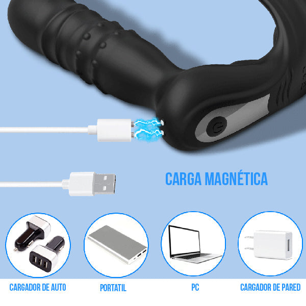 Prostático con Canguro de Bolas Vibrante - juguetes sexuales - sexo anal - anillo para pene - ibrador para hombre - consolador para hombre - exshop chile - envios discretos