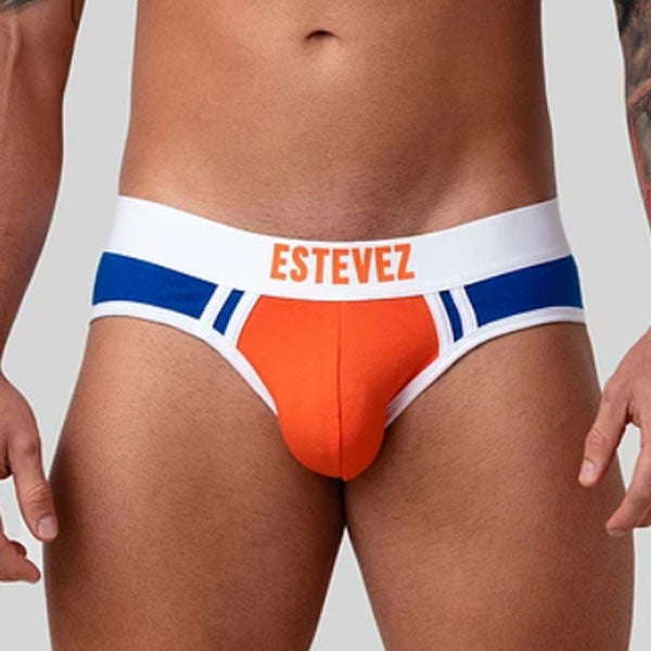 Sport Brief Supercolor Naranja/Azul - calzoncillo - ropa intima masculina - ropa interior de hombre