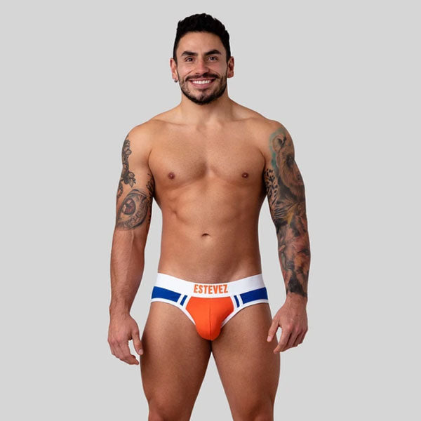 Sport Brief Supercolor Naranja/Azul - calzoncillo - ropa intima masculina - ropa interior de hombre
