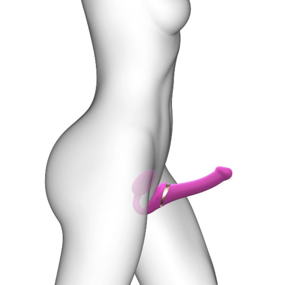 Strap-on Multi Orgasmo - con pulsador clitorial - Strapless - arnes para lesbianas - pegging - strap-on-me - sex shop