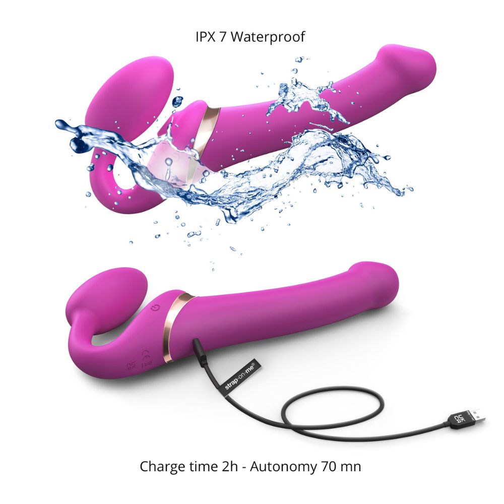Strap-on Multi Orgasmo - con pulsador clitorial - Strapless - arnes para lesbianas - pegging - strap-on-me - sex shop