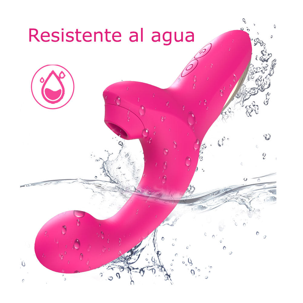 Succionador dual samantha - dominame - juguetes sexuales vibradores - succionador de clitoris - vibrador dual - vibrador conejo - Sex shop Dominame.cl