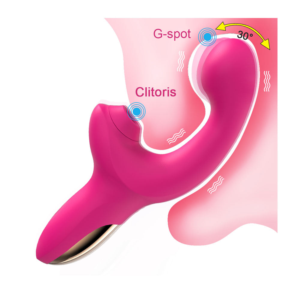 Succionador dual samantha - dominame - juguetes sexuales vibradores - succionador de clitoris - vibrador dual - vibrador conejo - Sex shop Dominame.cl
