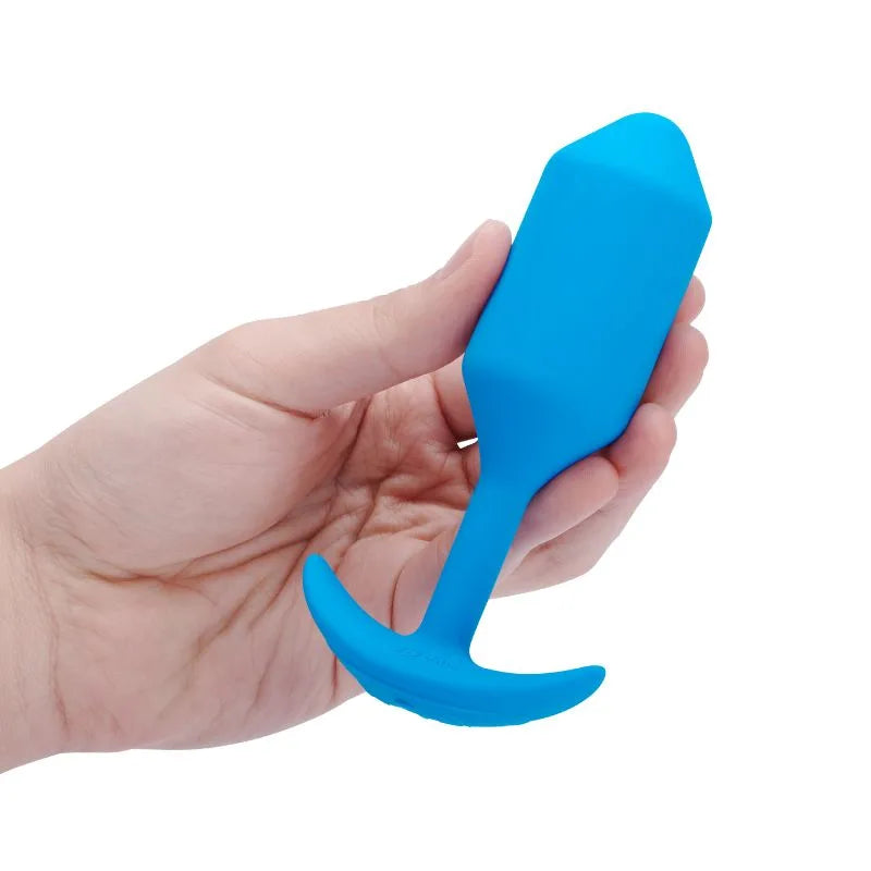 B-Vibe Vibrador snug plug large blue