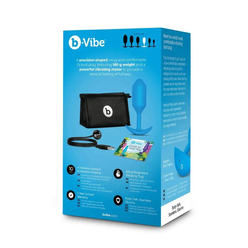 B-Vibe Vibrador snug plug large blue