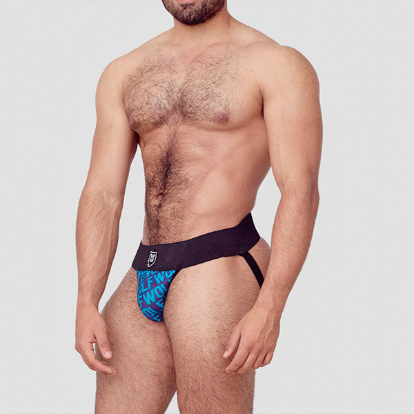 WOLF BLUE JOCK - jockstrap - suspensorio masculino- ropa intima de hombre - ropa interior de hombre